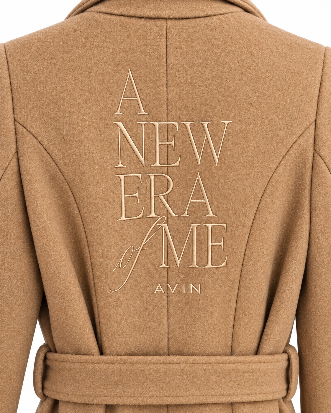 Палто Embroidery Camel Beige